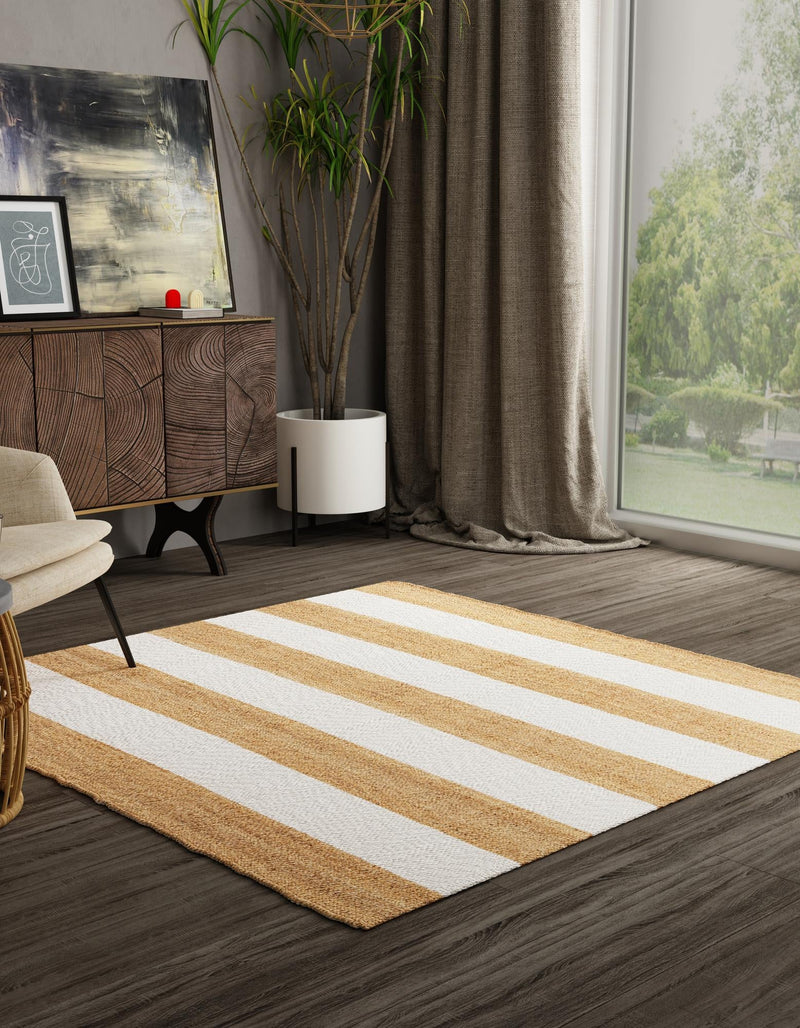 Martha's Vineyard Blueprints Collection Area Rug - Edgartown Square Tan Sand lifestyle 67