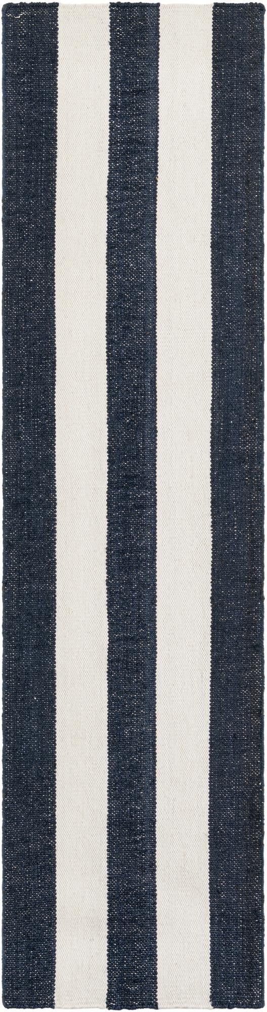 Martha's Vineyard Blueprints Collection Area Rug - Edgartown Runner Nautical Navy lifestyle 55
