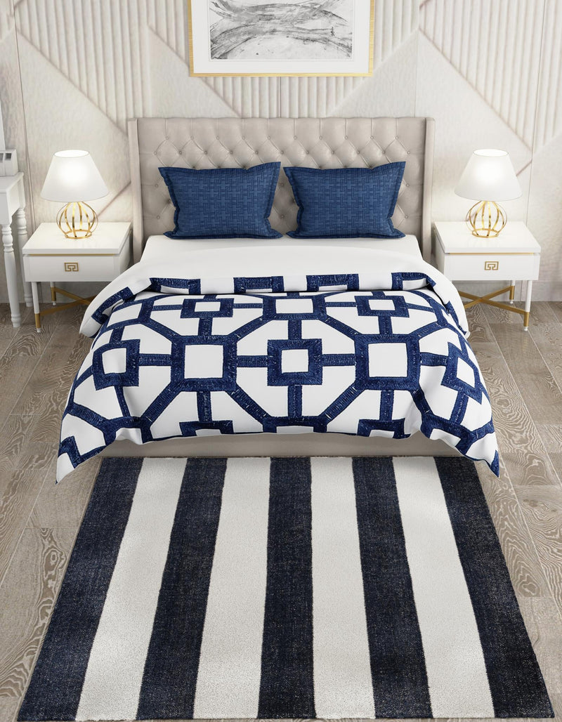 Martha's Vineyard Blueprints Collection Area Rug - Edgartown Square Nautical Navy lifestyle 61
