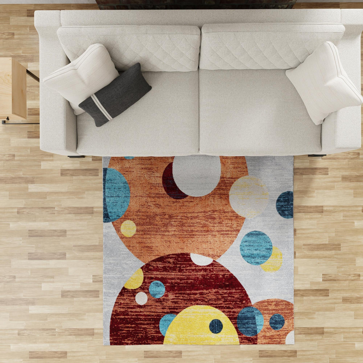 Aegean Elegance Washables Collection Area Rug - Crete Square Multi lifestyle 83