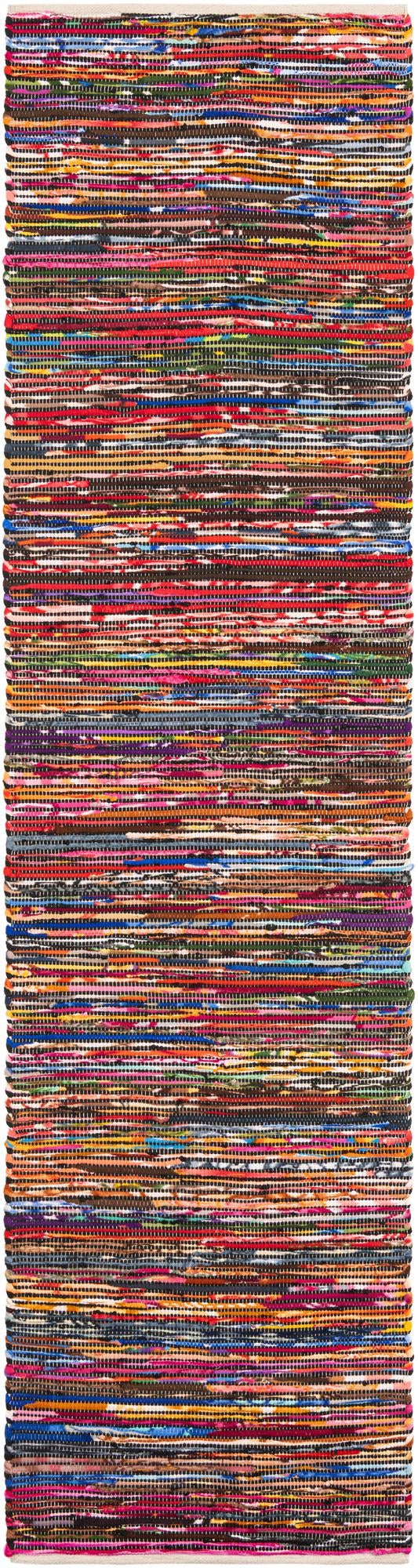 Thar Cotton Collection Area Rug - Alleppey Runner Multi Black lifestyle 9