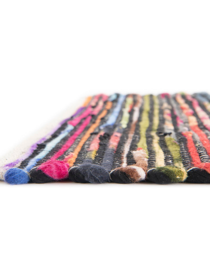 Thar Cotton Collection Area Rug - Alleppey Runner Multi Black lifestyle 22
