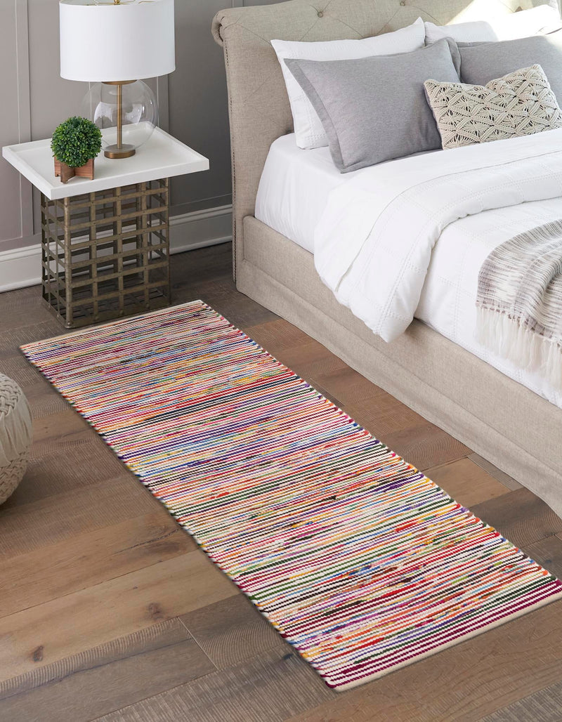 Thar Cotton Collection Area Rug - Alleppey Runner Multi White lifestyle 12