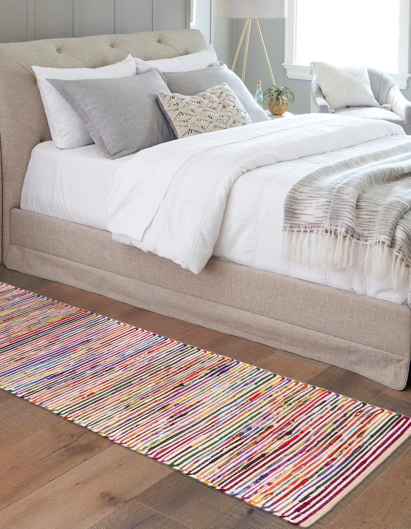 Thar Cotton Collection Area Rug - Alleppey Runner Multi White lifestyle 16