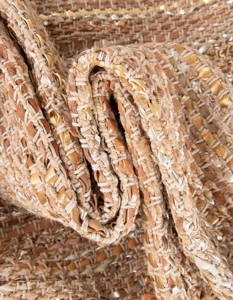 Urban Shimmer Jute Collection Area Rug - Metropolis Rectangle Natural lifestyle 7