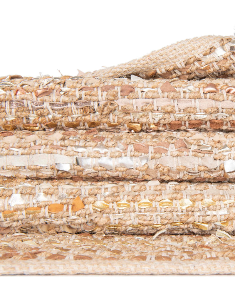 Urban Shimmer Jute Collection Area Rug - Metropolis Rectangle Natural lifestyle 13