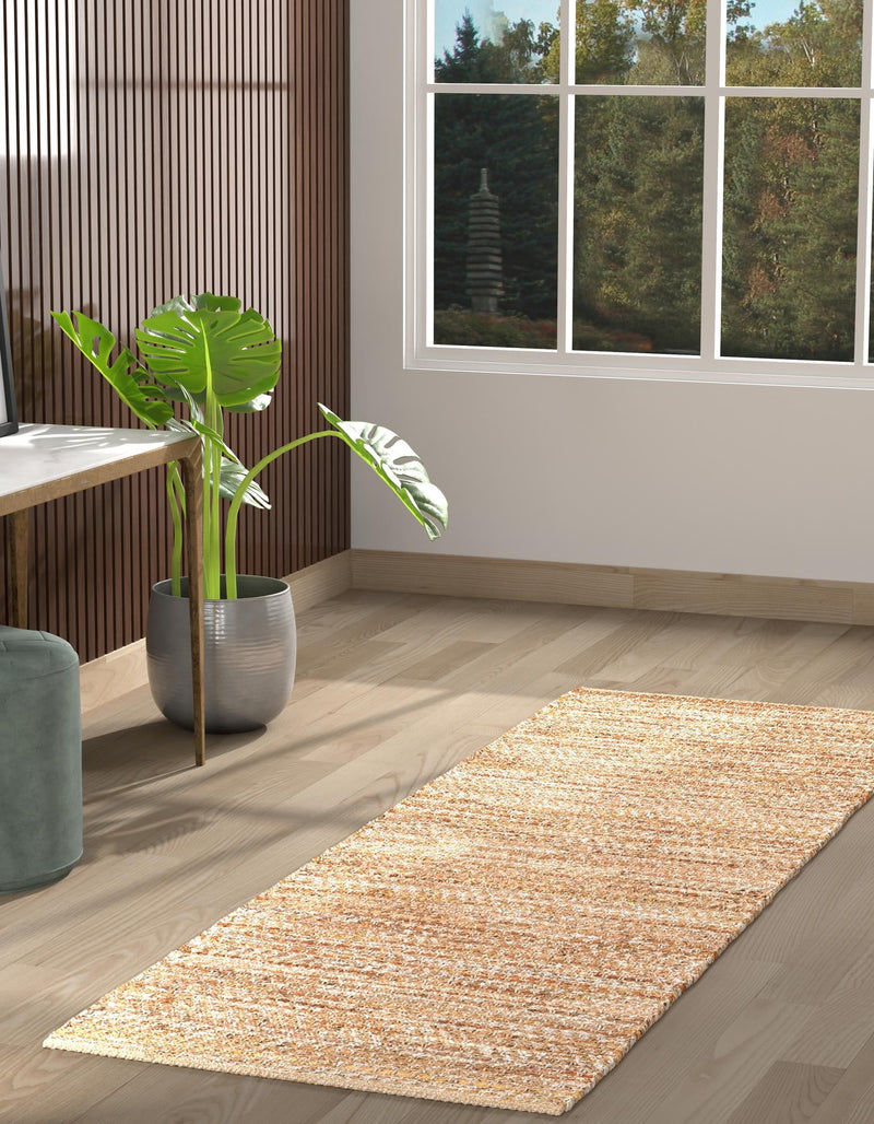 Urban Shimmer Jute Collection Area Rug - Metropolis Runner Natural lifestyle 19