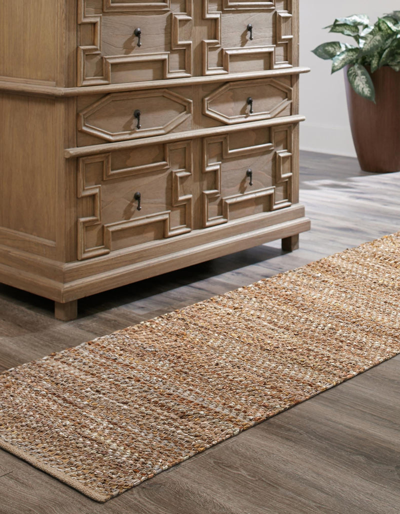 Urban Shimmer Jute Collection Area Rug - Metropolis Runner Natural lifestyle 26