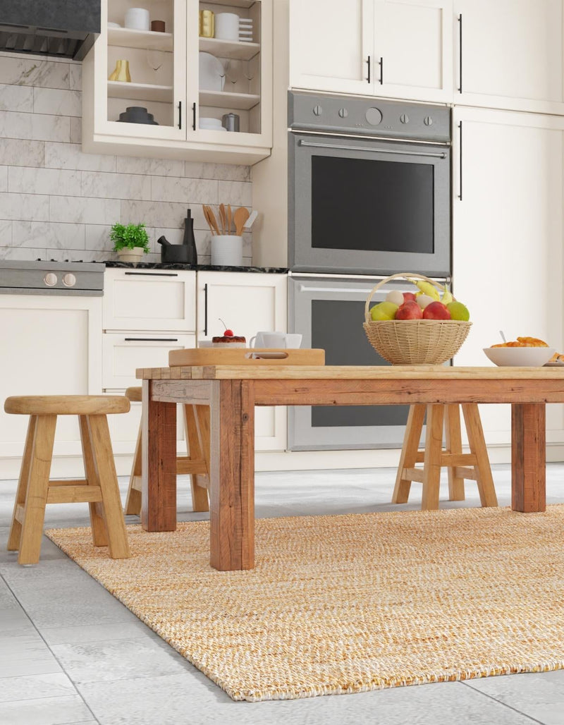 Urban Shimmer Jute Collection Area Rug - Metropolis Square Natural lifestyle 22