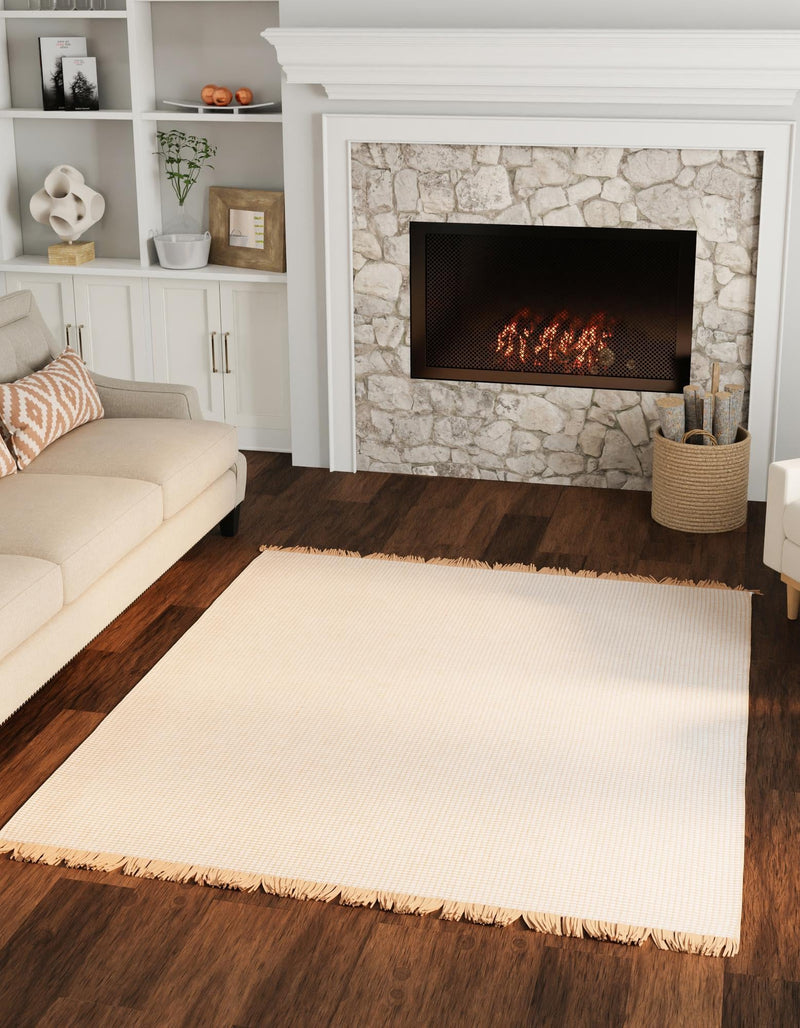 Country Homestead Collection Area Rug - Meadowbrook Square Ivory lifestyle 49