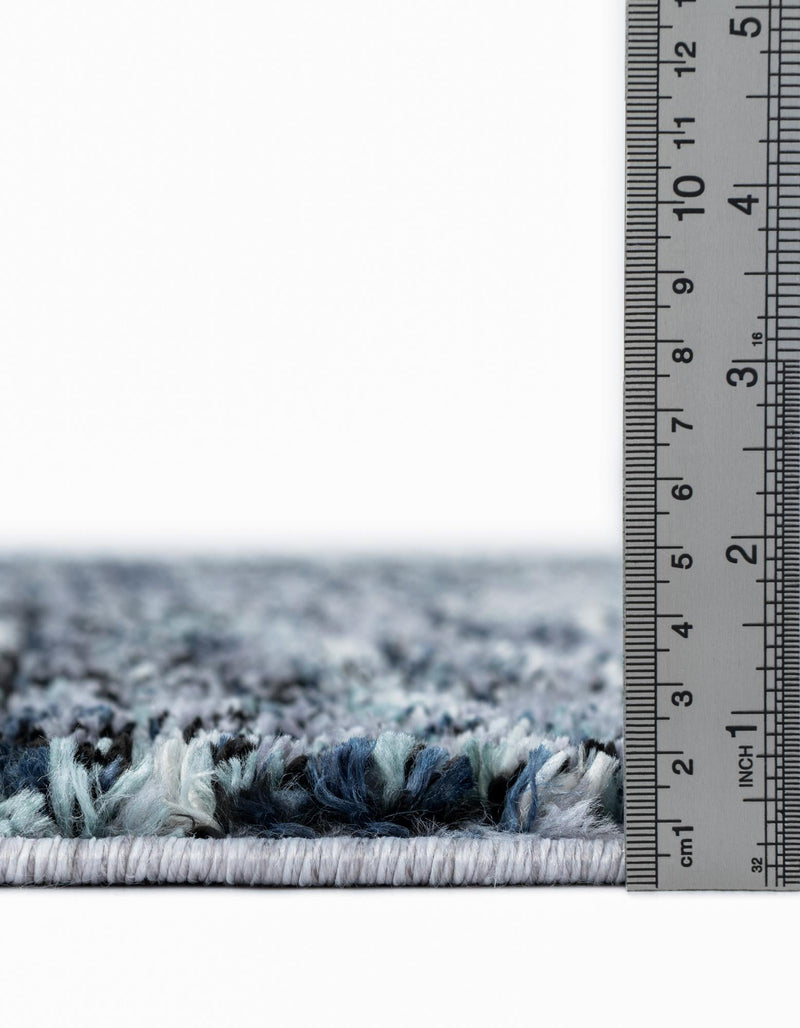 Santa Fe Trails Collection Area Rug - Zuni Rectangle Blue and Gray lifestyle 5