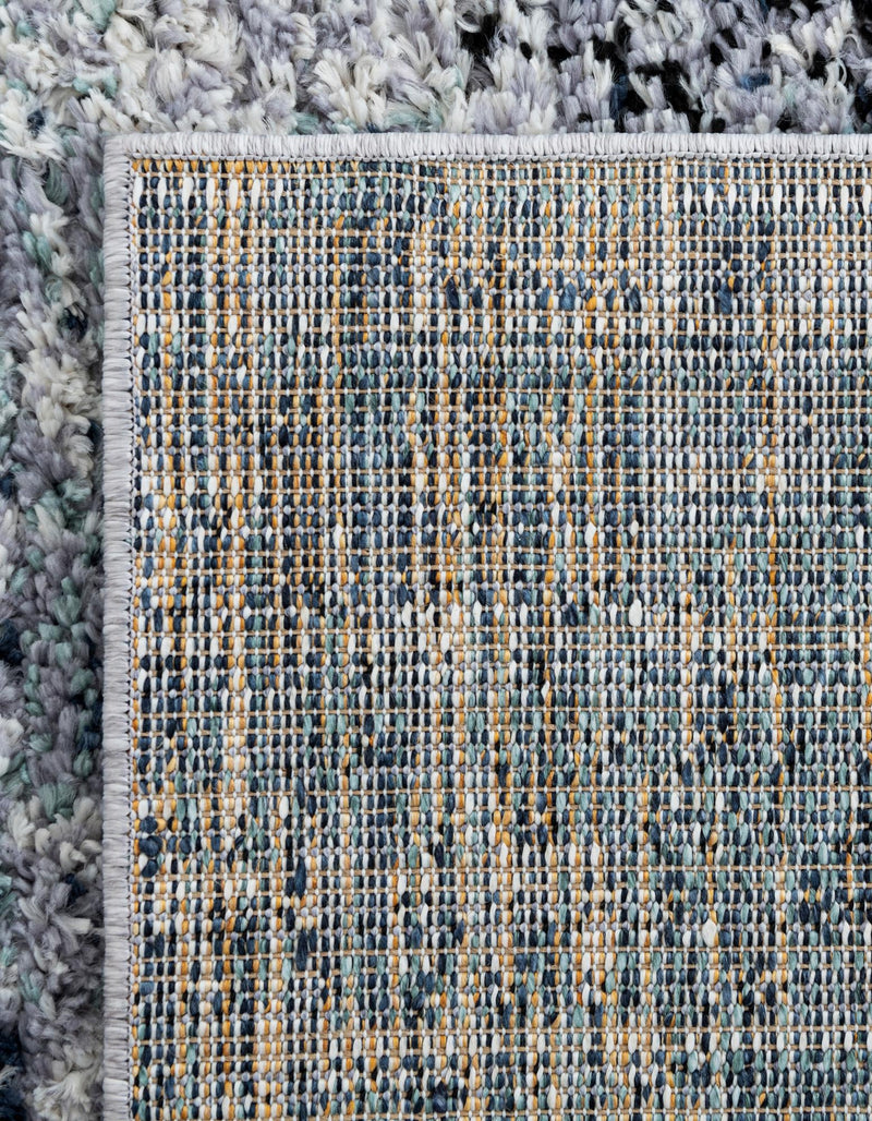 Santa Fe Trails Collection Area Rug - Zuni Rectangle Blue and Gray lifestyle 9