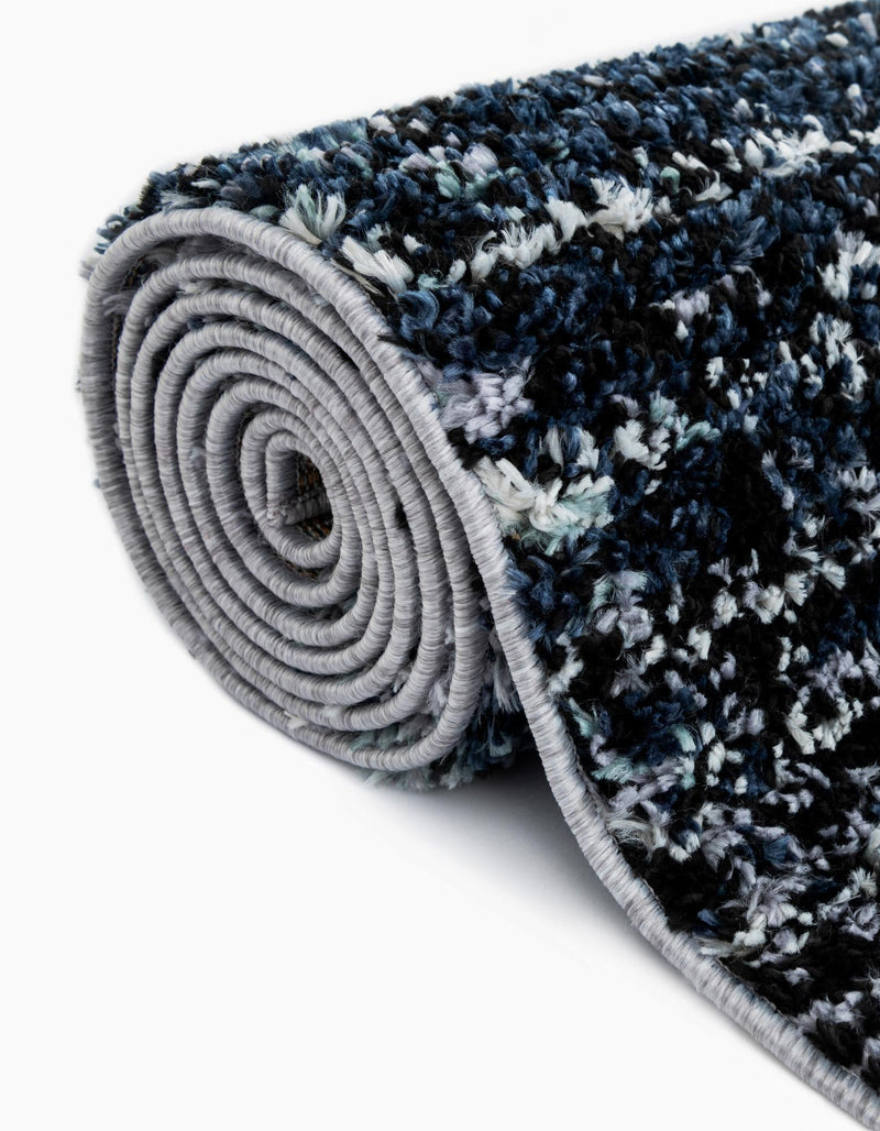 Santa Fe Trails Collection Area Rug - Zuni Rectangle Blue and Gray lifestyle 12