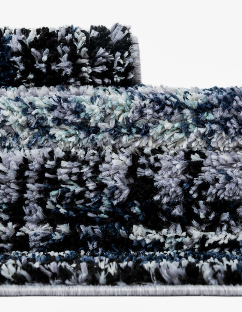 Santa Fe Trails Collection Area Rug - Zuni Rectangle Blue and Gray lifestyle 14
