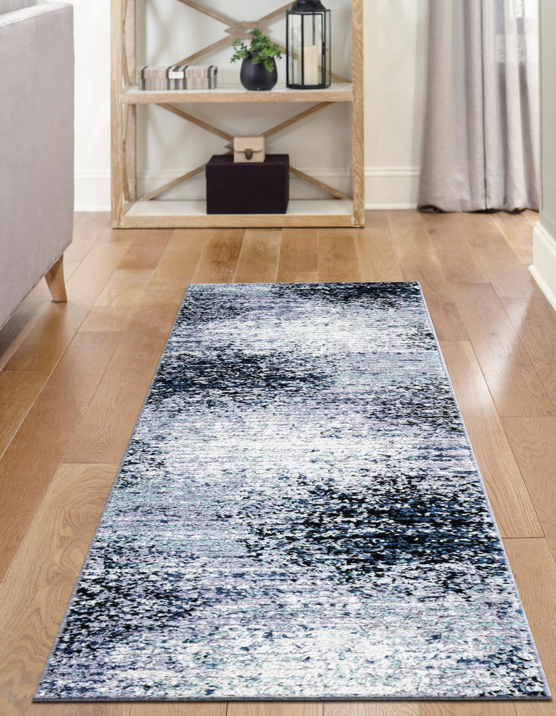 Santa Fe Trails Collection Area Rug - Zuni Runner Blue and Gray lifestyle 26