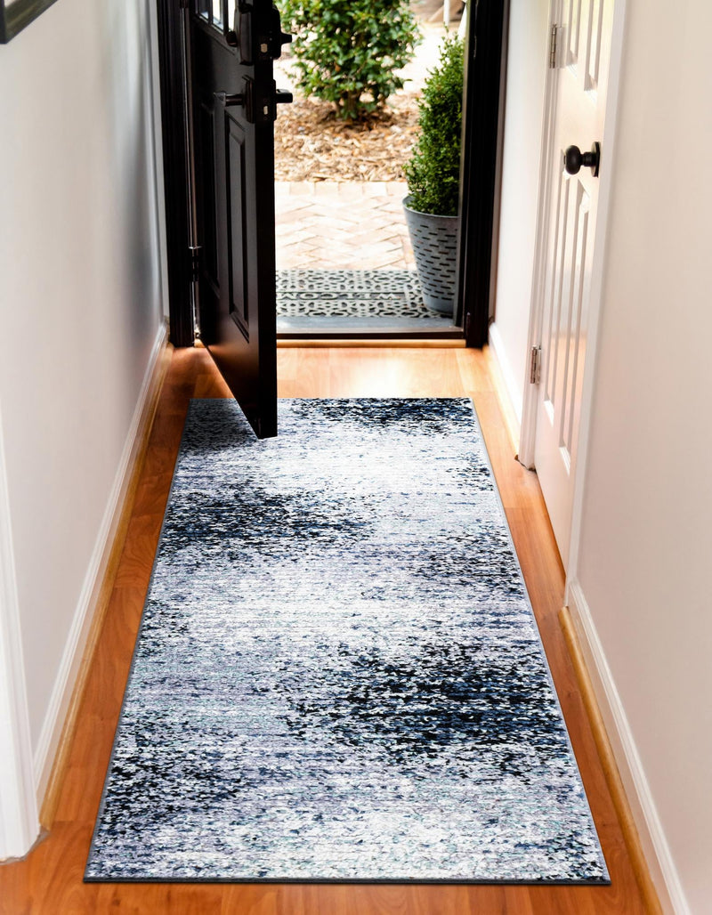 Santa Fe Trails Collection Area Rug - Zuni Runner Blue and Gray lifestyle 40