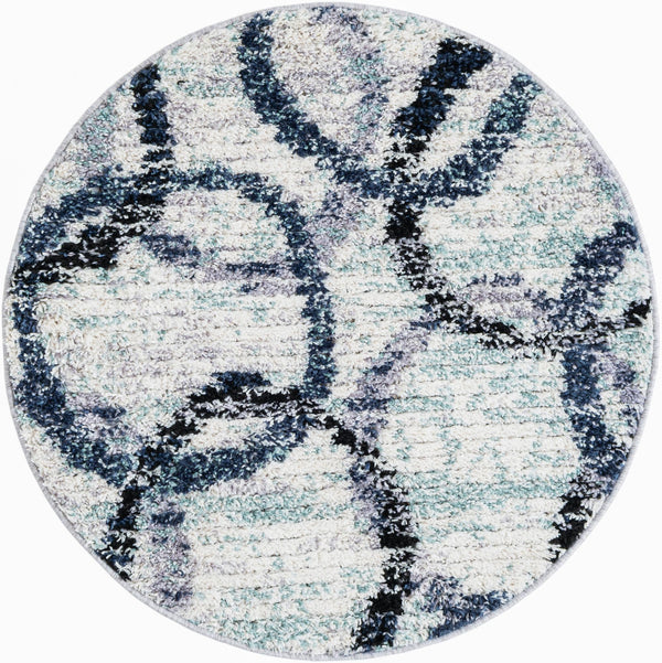 Santa Fe Trails Collection Area Rug - Taos Round Ivory lifestyle 18