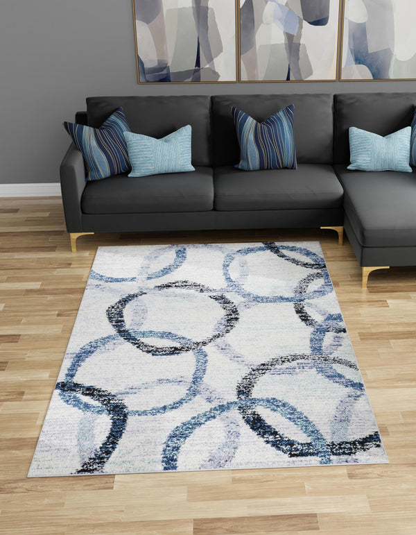 Santa Fe Trails Collection Area Rug - Taos Rectangle Ivory lifestyle 2