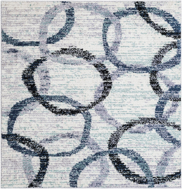 Santa Fe Trails Collection Area Rug - Taos Square Ivory lifestyle 19