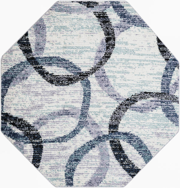 Santa Fe Trails Collection Area Rug - Taos Octagon Ivory lifestyle 20