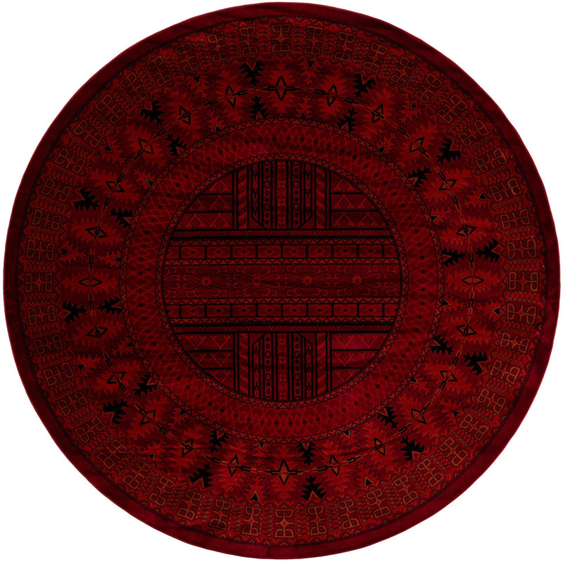 Samarkand Elegance Collection Area Rug - Ark Round Red lifestyle 15