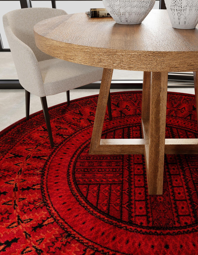 Samarkand Elegance Collection Area Rug - Ark Round Red lifestyle 35