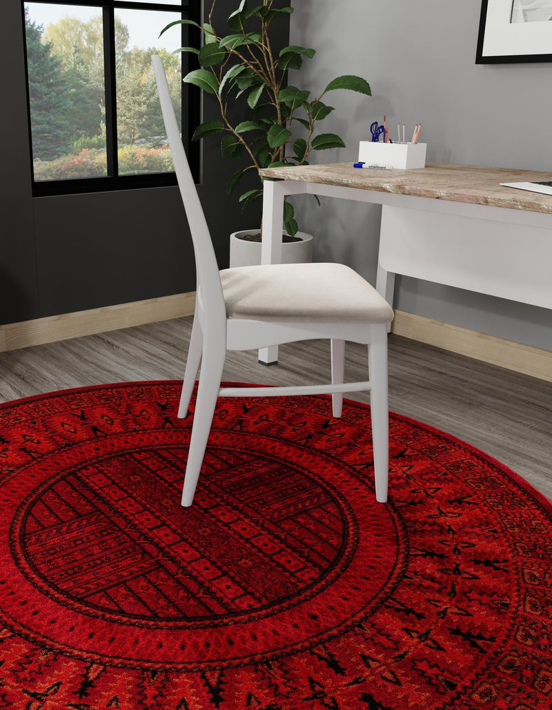 Samarkand Elegance Collection Area Rug - Ark Round Red lifestyle 43