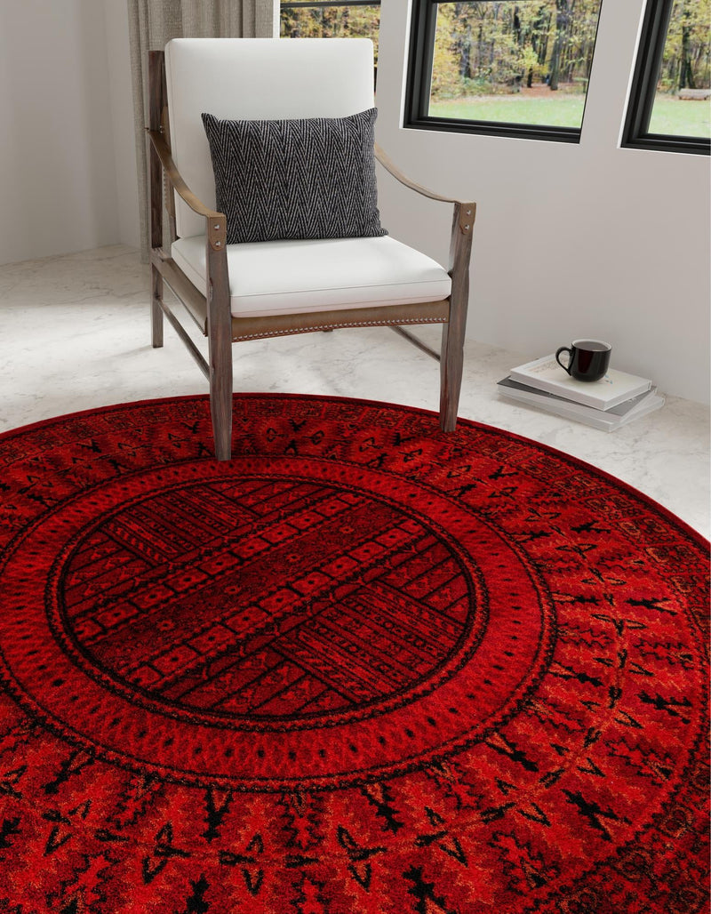 Samarkand Elegance Collection Area Rug - Ark Round Red lifestyle 51