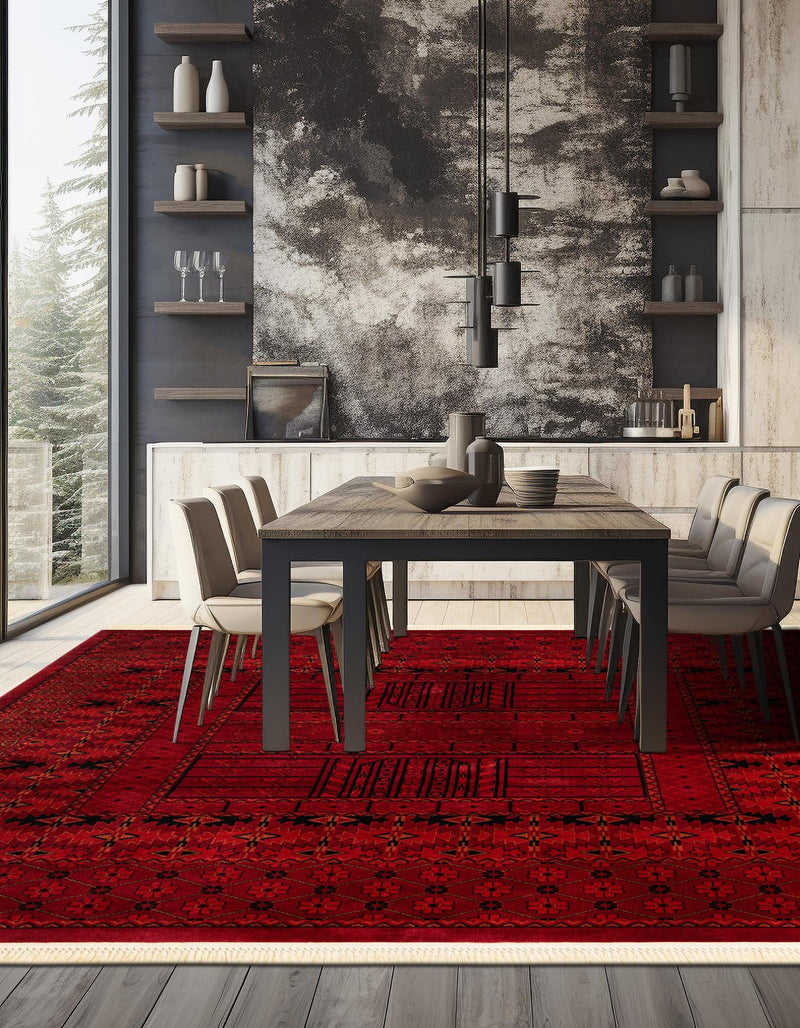 Samarkand Elegance Collection Area Rug - Ark Square Red lifestyle 48