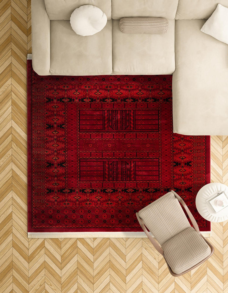 Samarkand Elegance Collection Area Rug - Ark Square Red lifestyle 91