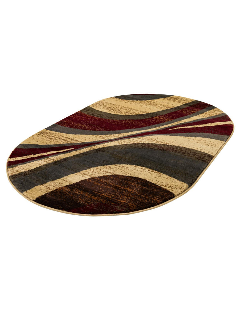 Bistro Lounge Collection Area Rug - Frappe Oval Beige lifestyle 27