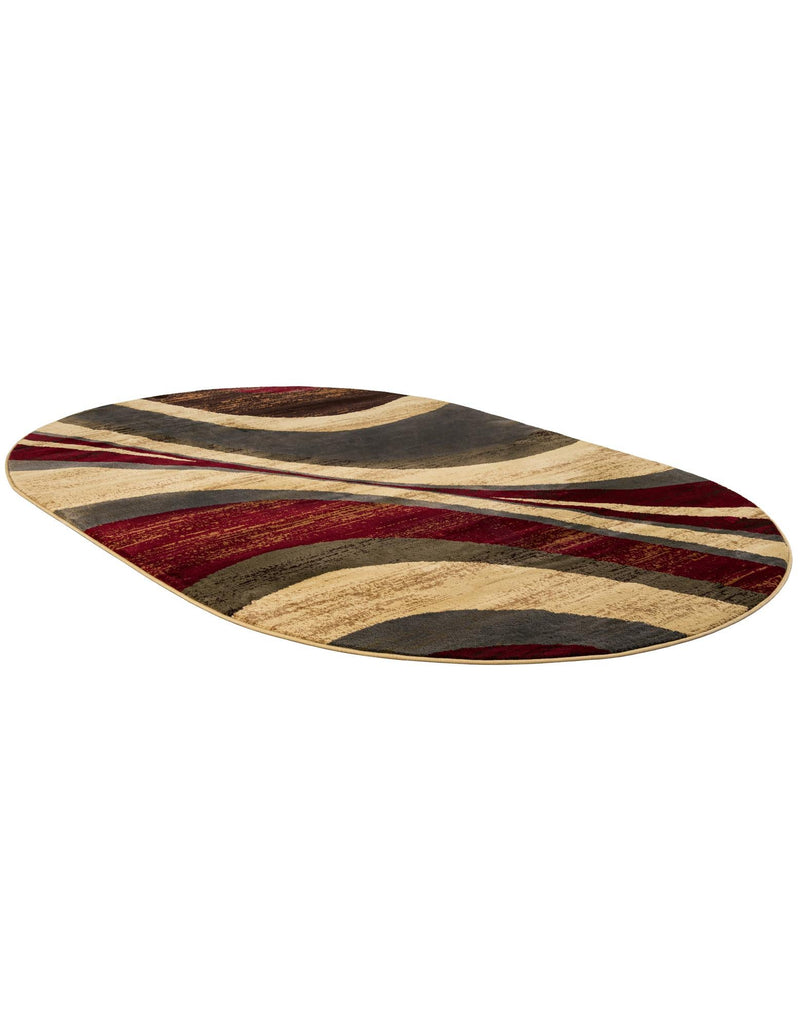 Bistro Lounge Collection Area Rug - Frappe Oval Beige lifestyle 31