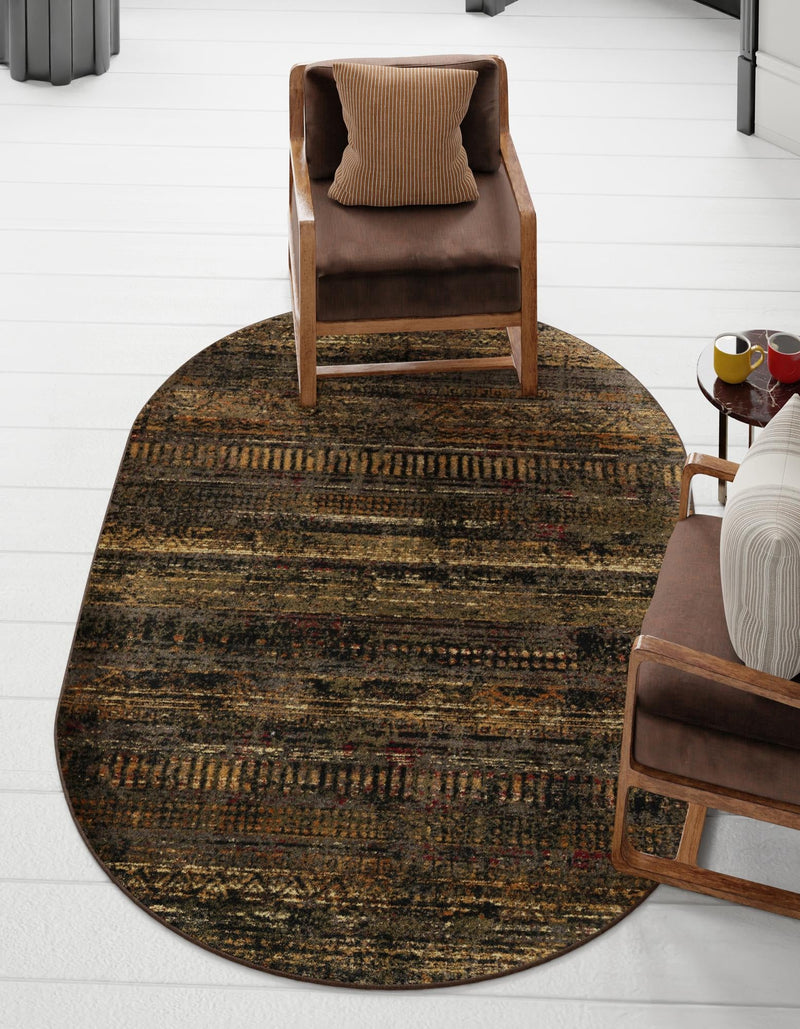 Neptune Elegance Collection Area Rug - Nereid Oval Blue lifestyle 59