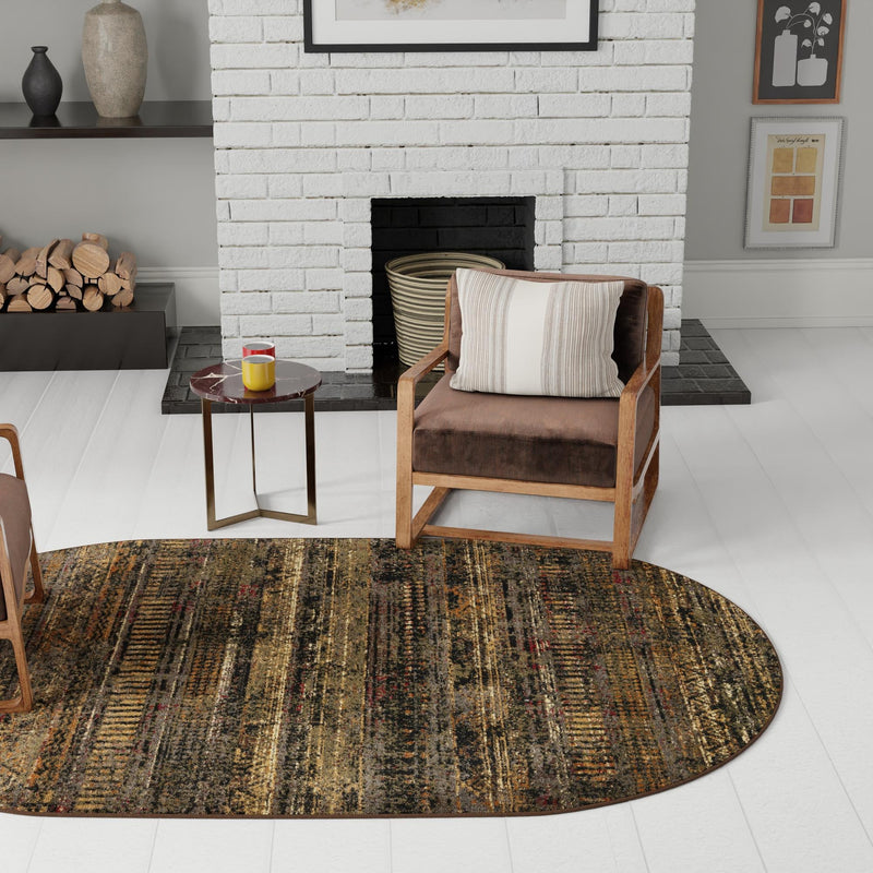 Neptune Elegance Collection Area Rug - Nereid Oval Blue lifestyle 201