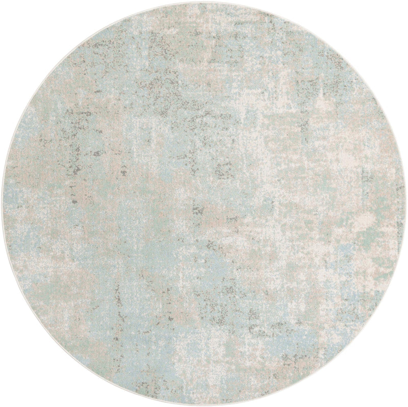 Lagoon Oasis Collection Area Rug - Seagrass Round Teal lifestyle 26