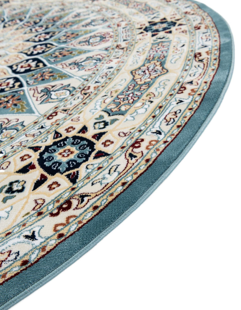 Persian Elegance Collection Area Rug - Hamedan (Blue) Oval Blue lifestyle 63