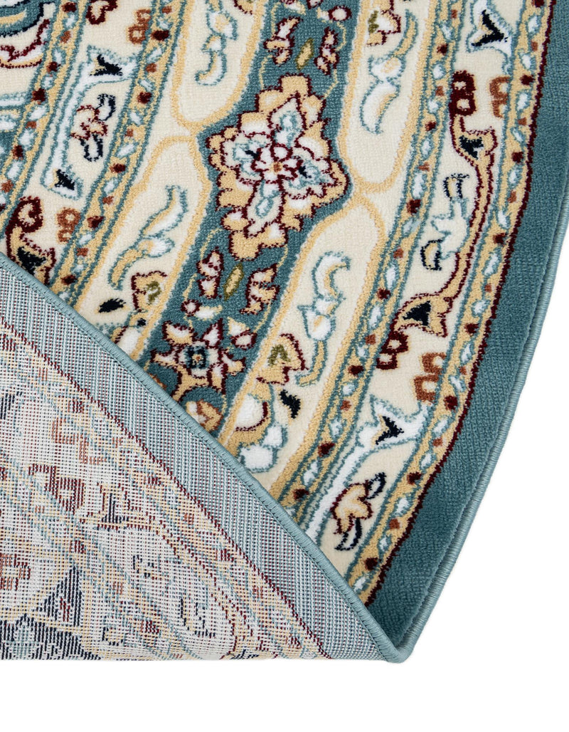 Persian Elegance Collection Area Rug - Hamedan (Blue) Oval Blue lifestyle 69