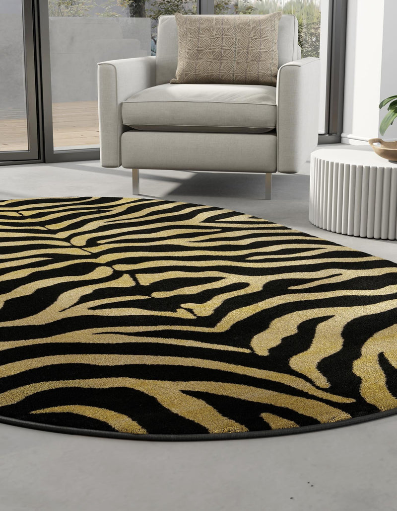 Savannah Sojourn Collection Area Rug - Kilimanjaro Oval Black lifestyle 44