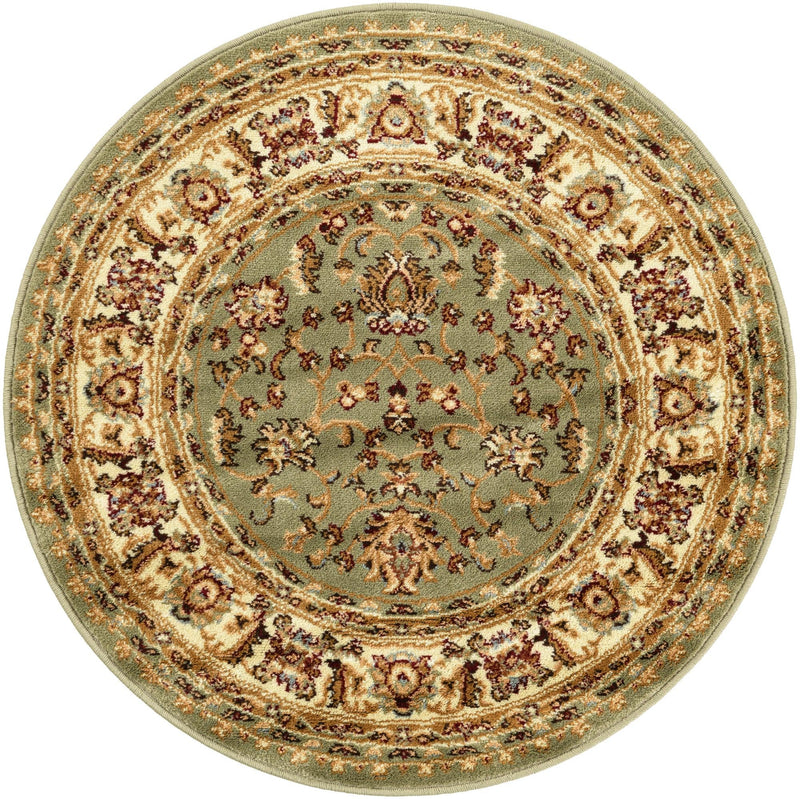 Jaipur Elegance Collection Area Rug - Nahargarh (Grass Green) Round Grass Green Main