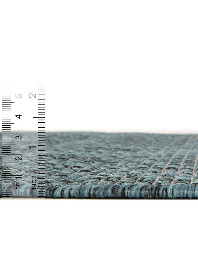 Patio Perfection Collection Area Rug - Veranda (Teal) Oval Teal lifestyle 13