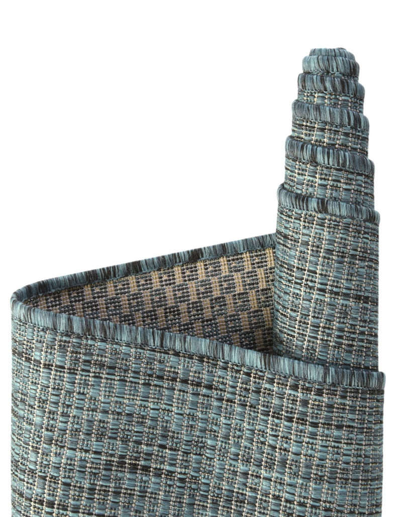 Patio Perfection Collection Area Rug - Veranda (Teal) Oval Teal lifestyle 25