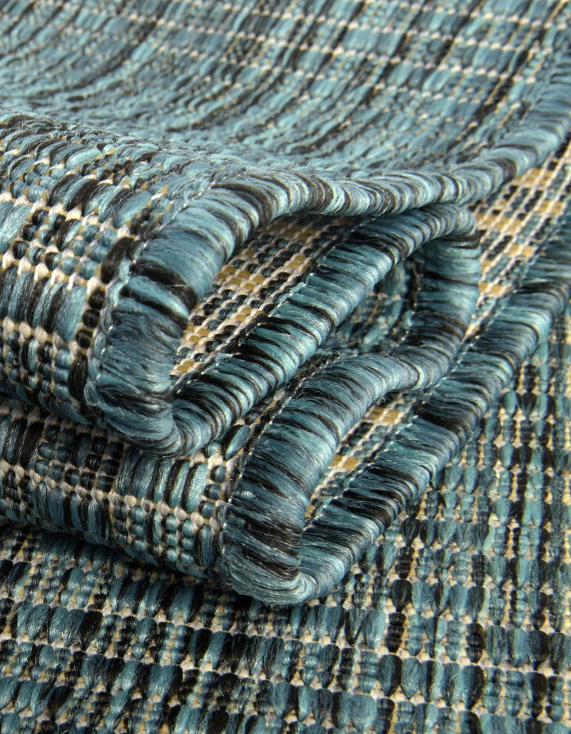 Patio Perfection Collection Area Rug - Veranda (Teal) Oval Teal lifestyle 29