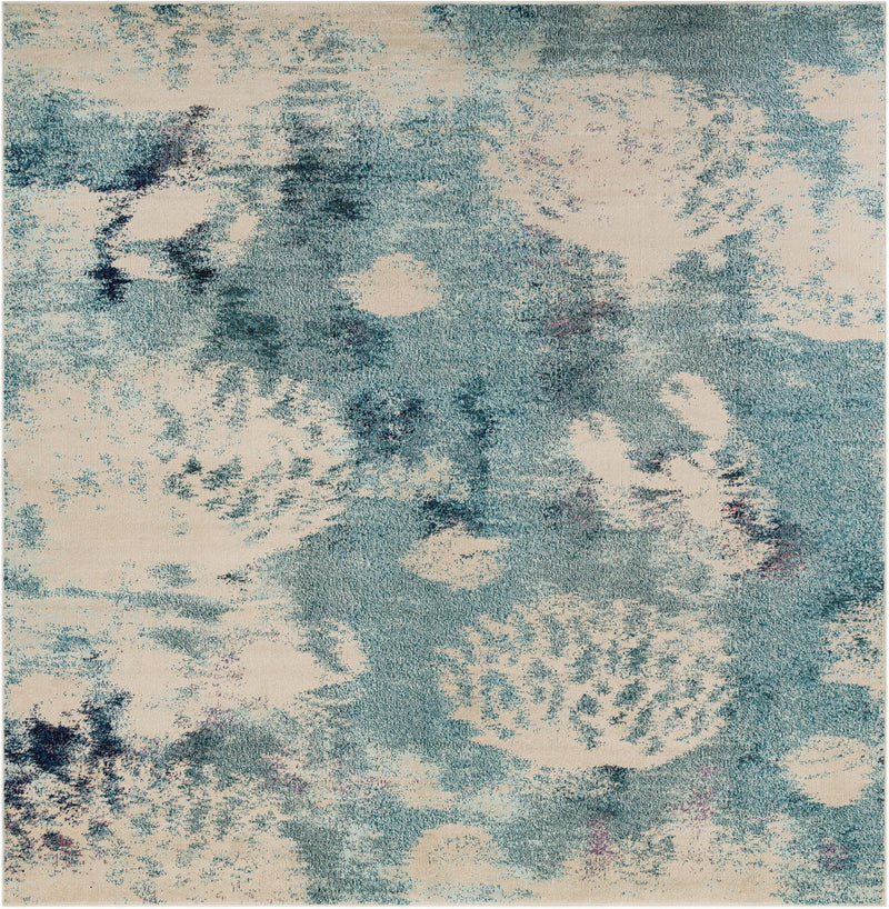 Sorrento Shores Collection Area Rug - Vico Square Light Blue lifestyle 28