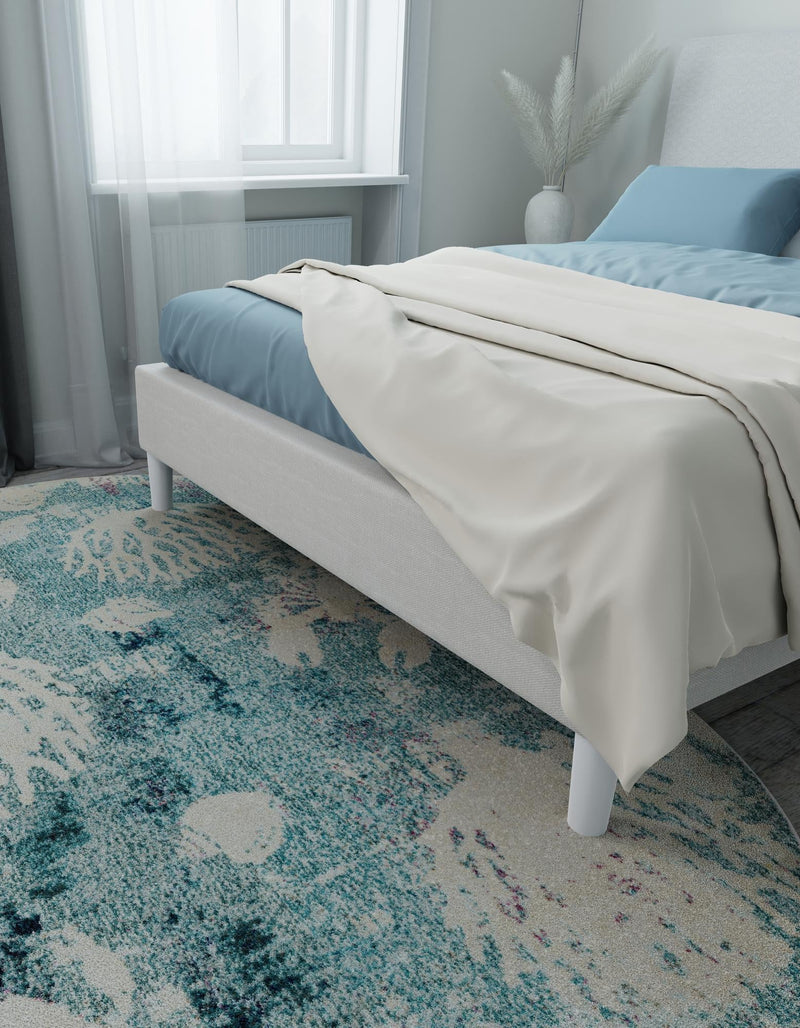 Sorrento Shores Collection Area Rug - Vico Oval Light Blue lifestyle 40