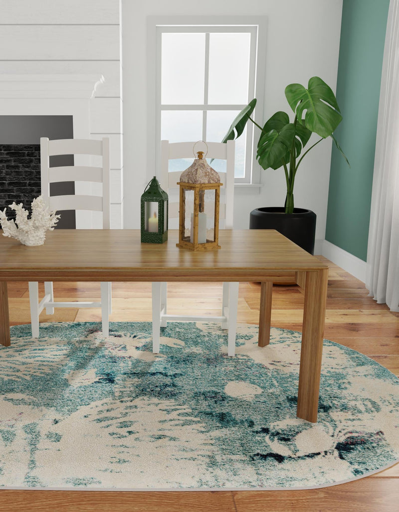 Sorrento Shores Collection Area Rug - Vico Oval Light Blue lifestyle 46