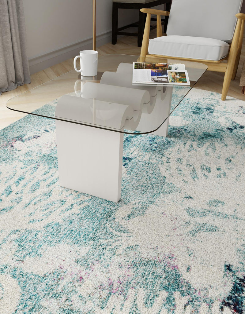 Sorrento Shores Collection Area Rug - Vico Oval Light Blue lifestyle 52