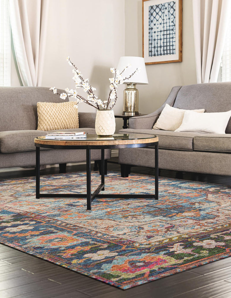 Desert Weave Jute Collection Area Rug - Atacama Rectangle Multi lifestyle 7