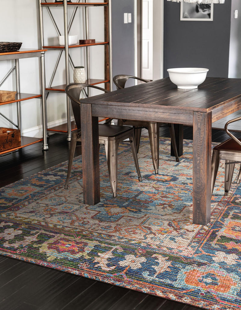 Desert Weave Jute Collection Area Rug - Atacama Rectangle Multi lifestyle 8