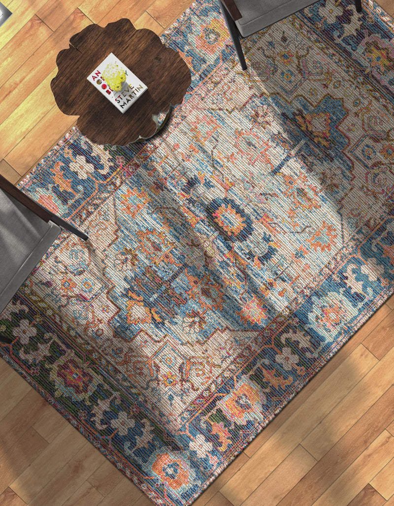 Desert Weave Jute Collection Area Rug - Atacama Rectangle Multi lifestyle 11