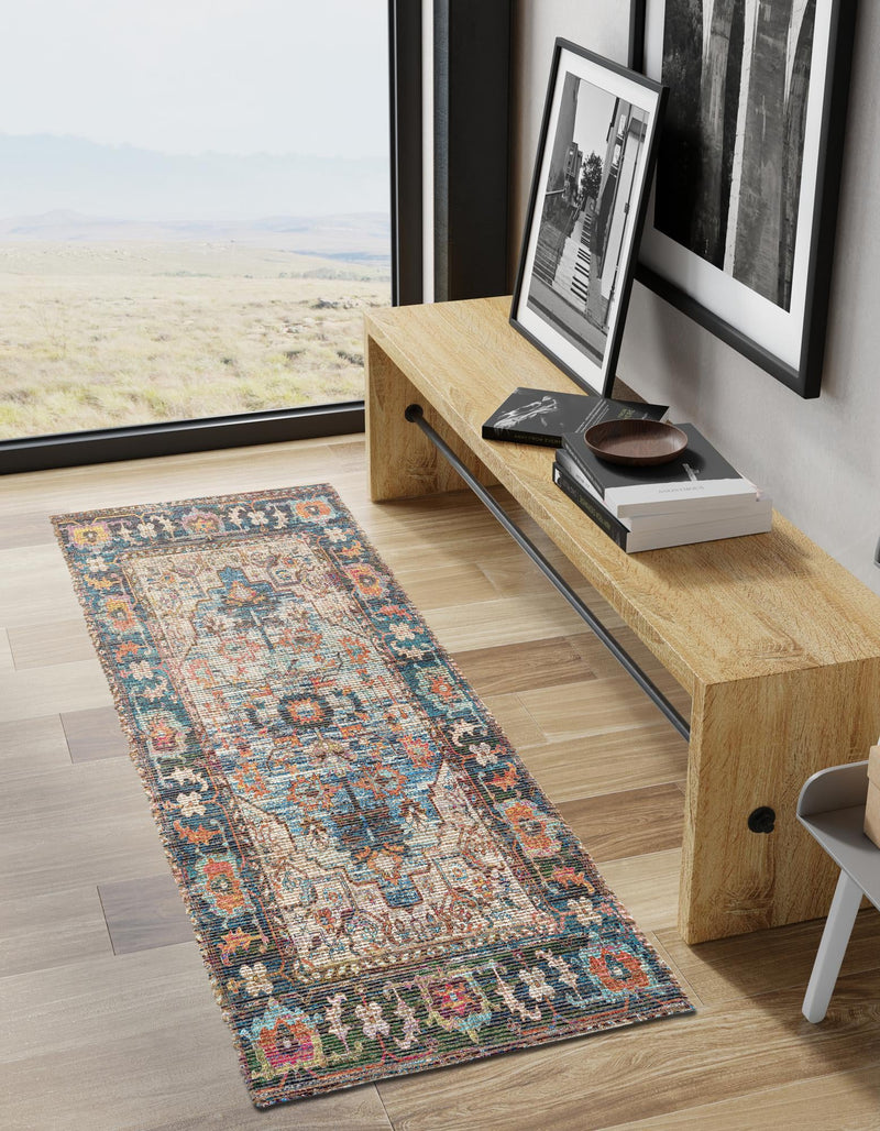 Desert Weave Jute Collection Area Rug - Atacama Runner Multi lifestyle 26